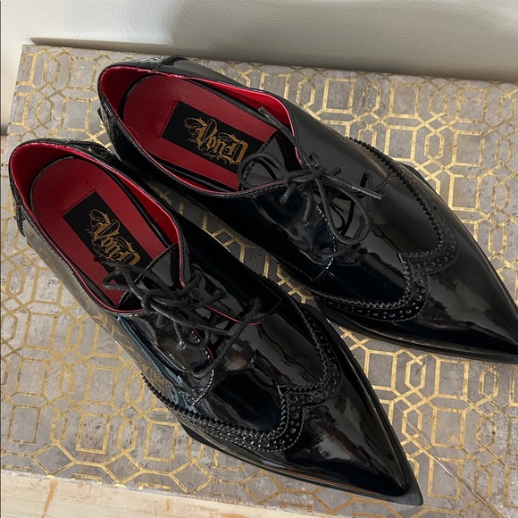 Kat Von D Patent Leather Nina Oxford Loafer Women's size 7.5 - Picture 4 of 8